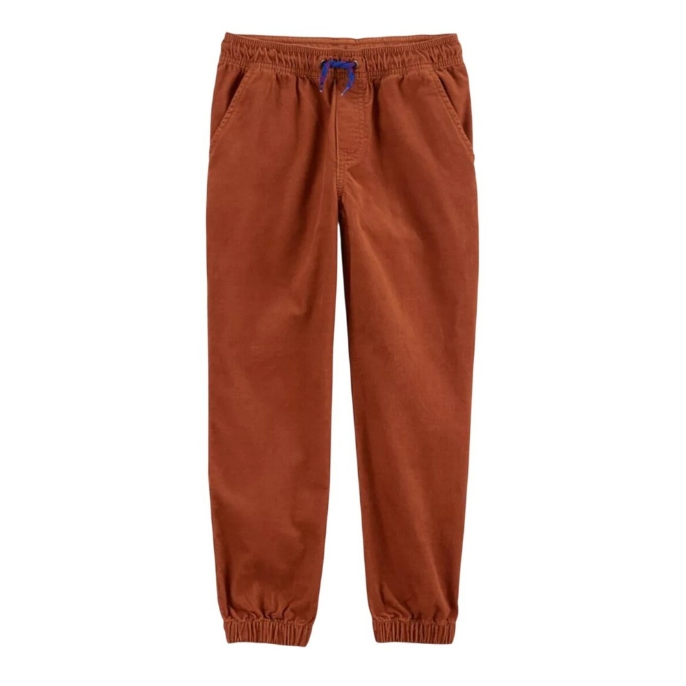 Carter's Joggers Boys 6 Corduroy Rust Orange Pull-On Elastic Waist NEW